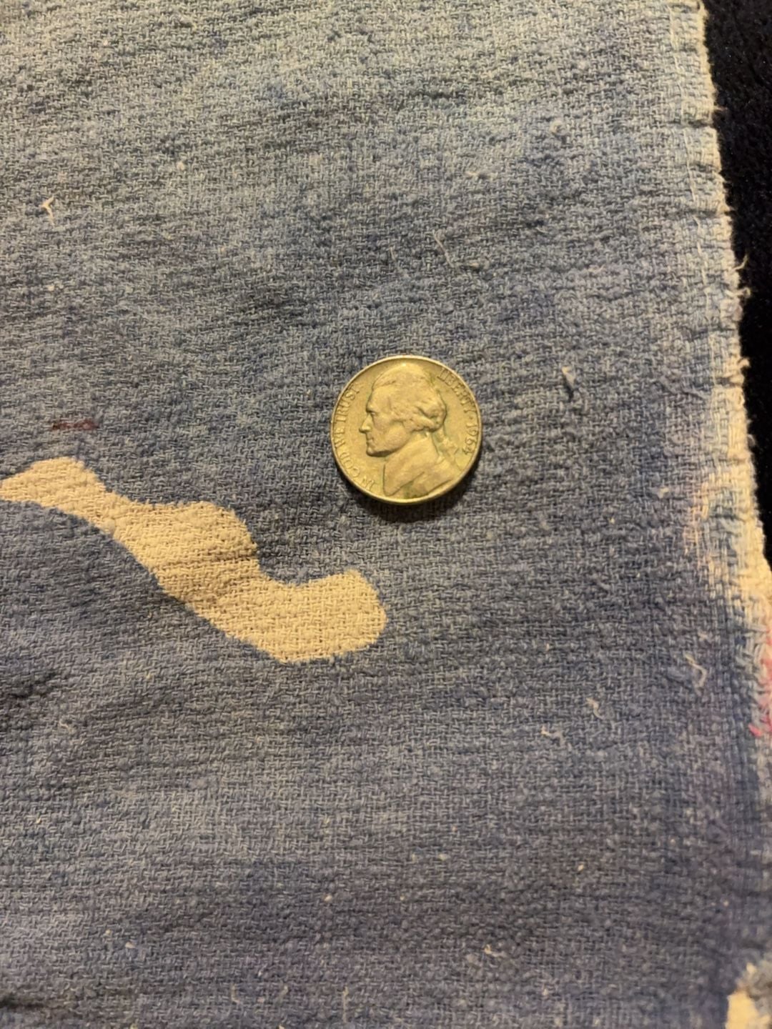 1964 Nickel- D Mint Mark On Reverse G In God Looks Like A C 1