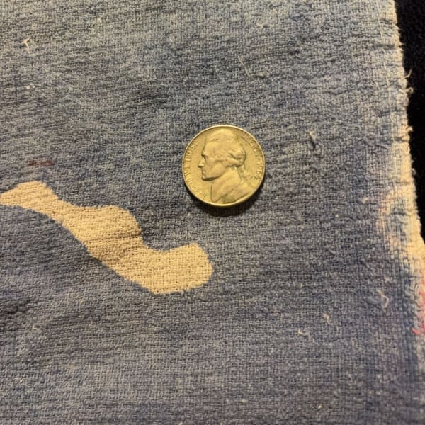 1964 Nickel- D Mint Mark On Reverse G In God Looks Like A C