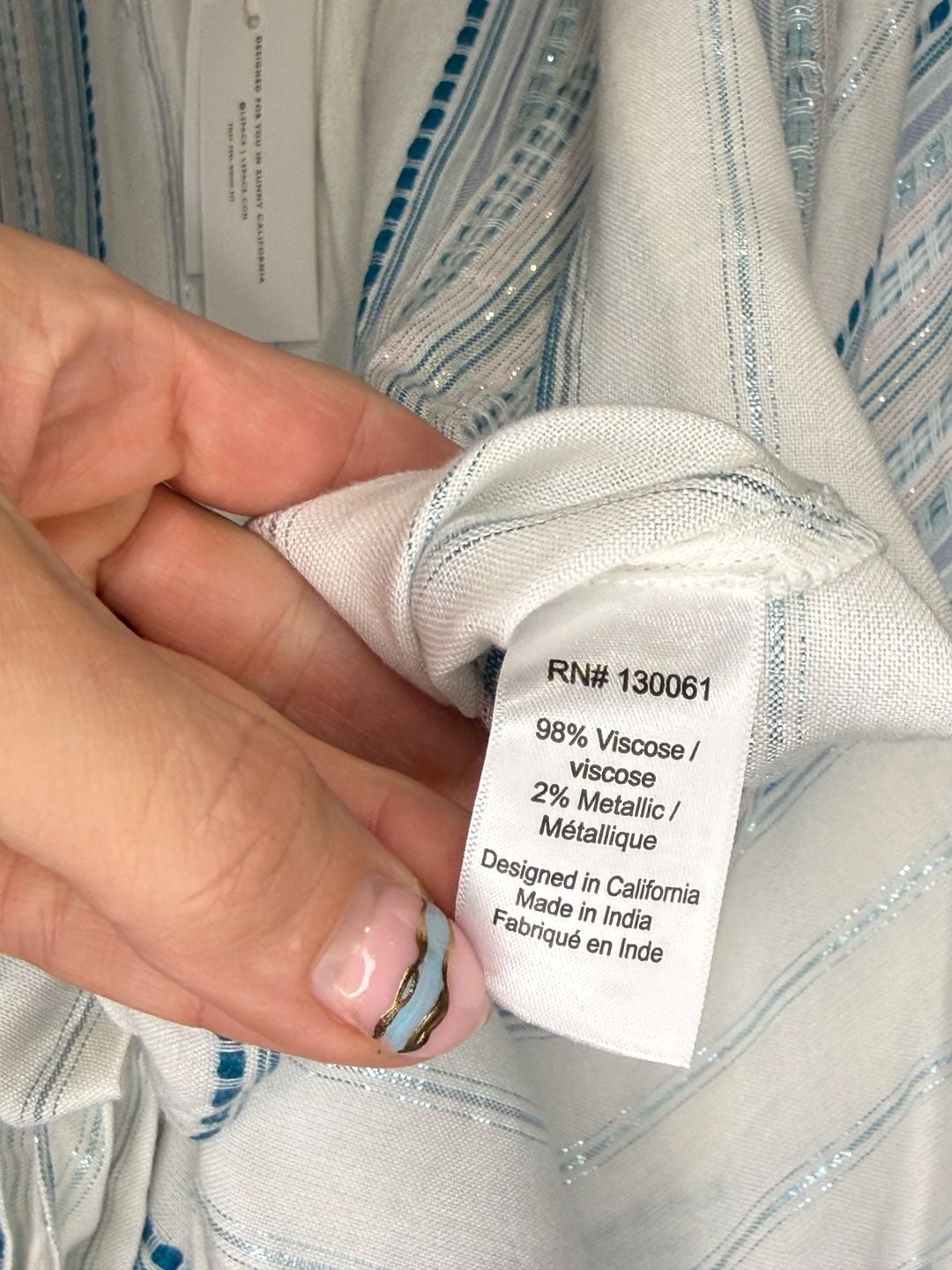 L*SPACE Reese Tie-Front Top in Island Dreams Stripe 7