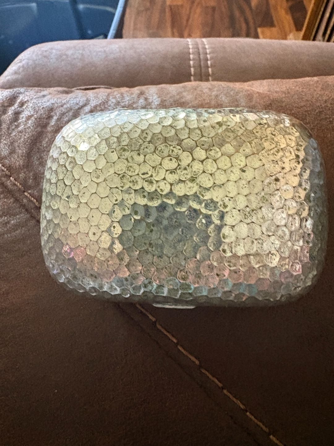 Vintage Silver-Toned Metal Soap Dish or Trinket Box 1