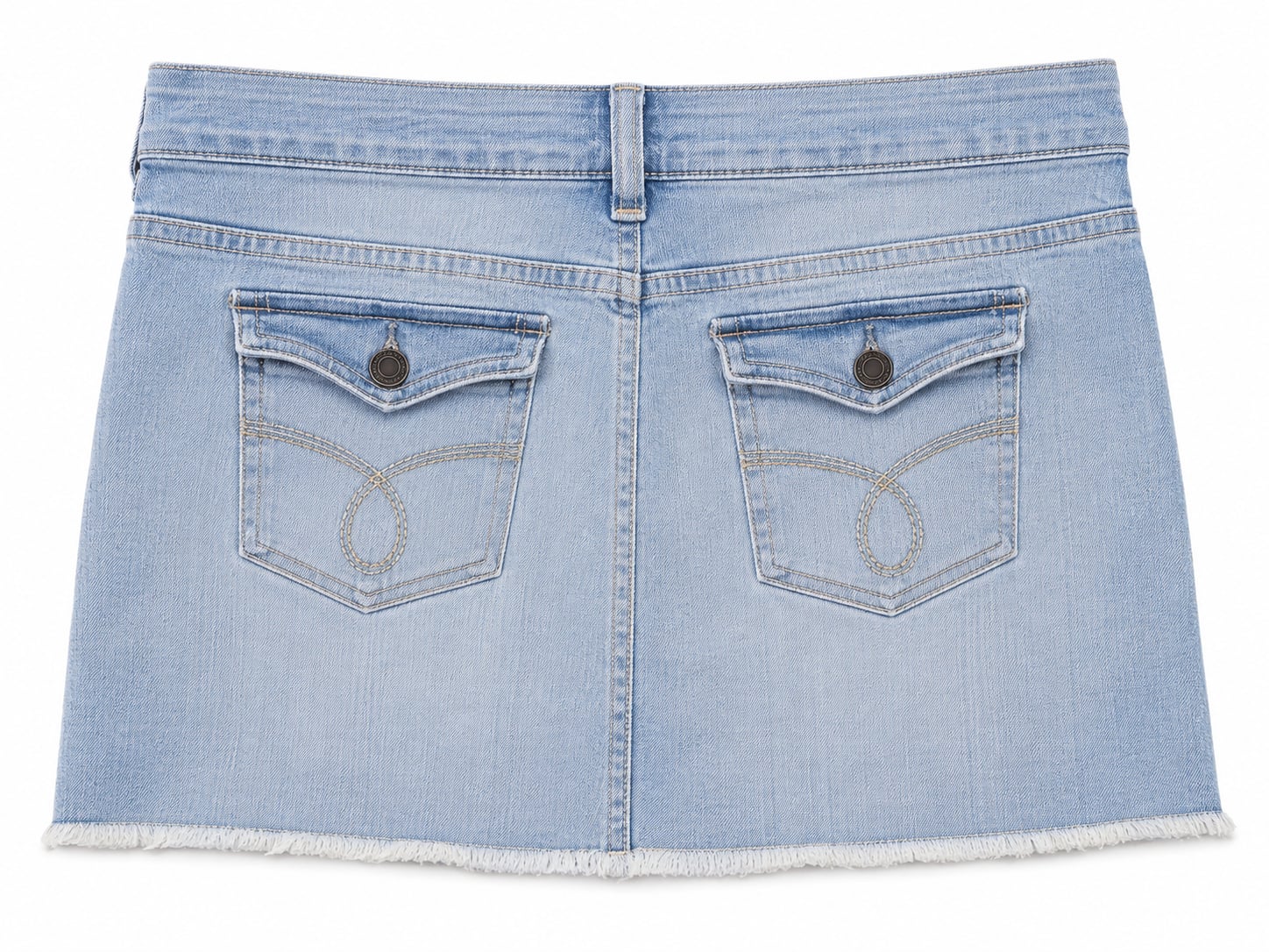 Aeropostale Original Denim Co. Distressed Frayed Hem Denim Mini Skirt Size 5/6 3