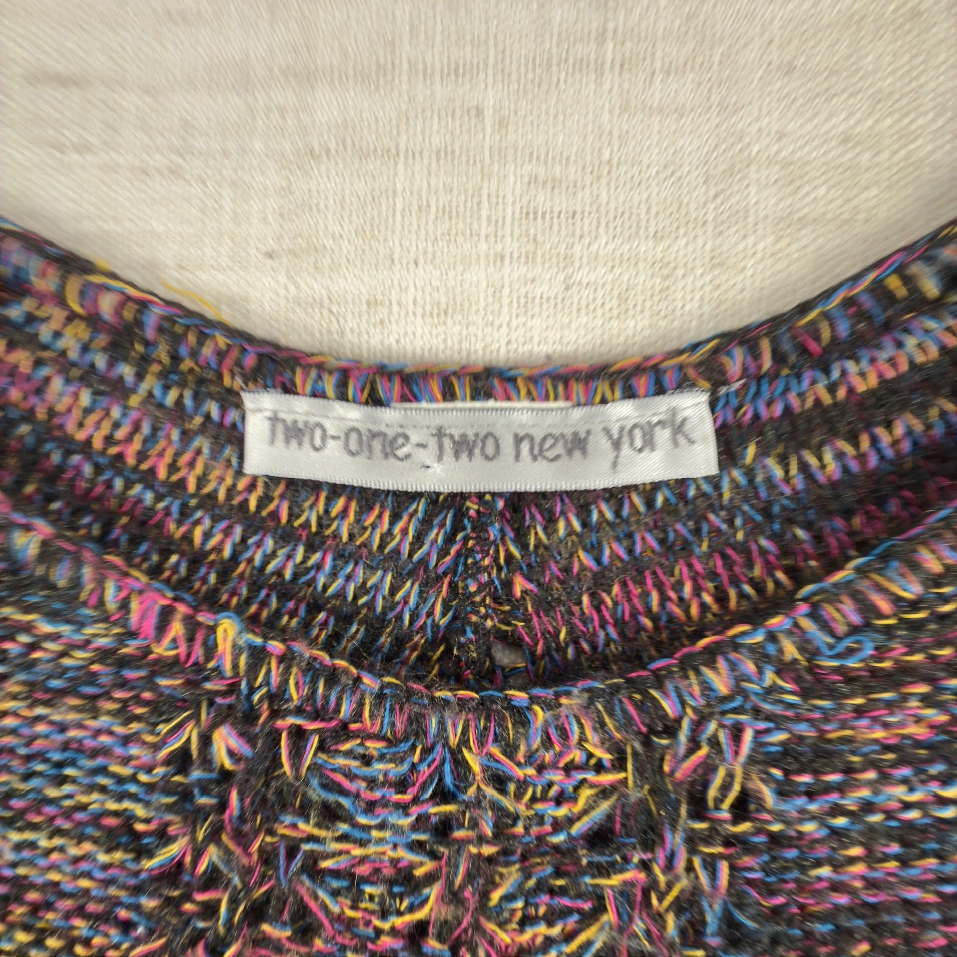 Two One Two Multi-Color Space Dye Knit Tunic Sweater 3