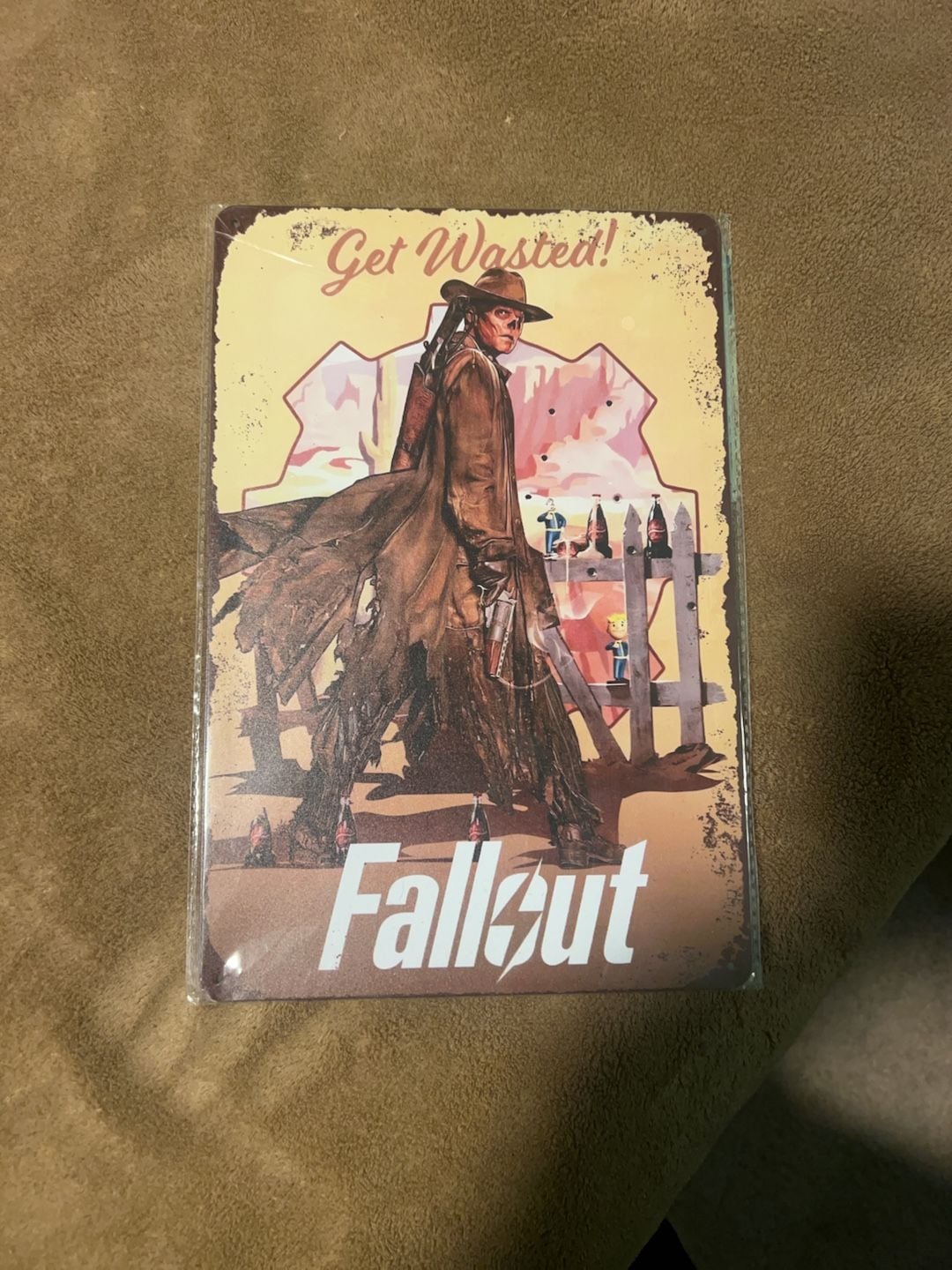 Fallout The Ghoul Get Wasted Metal Wall Sign 1