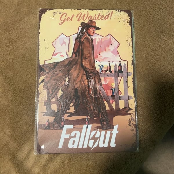 Fallout The Ghoul Get Wasted Metal Wall Sign