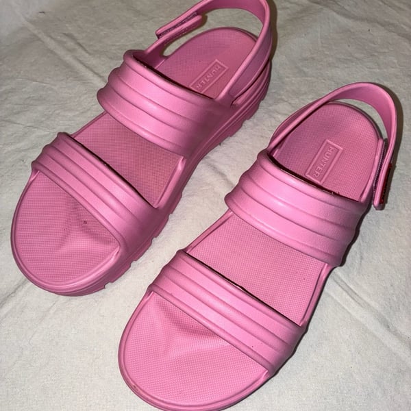 Hunter Women's Original Lightweight Platform Sandals Pink Size US 8