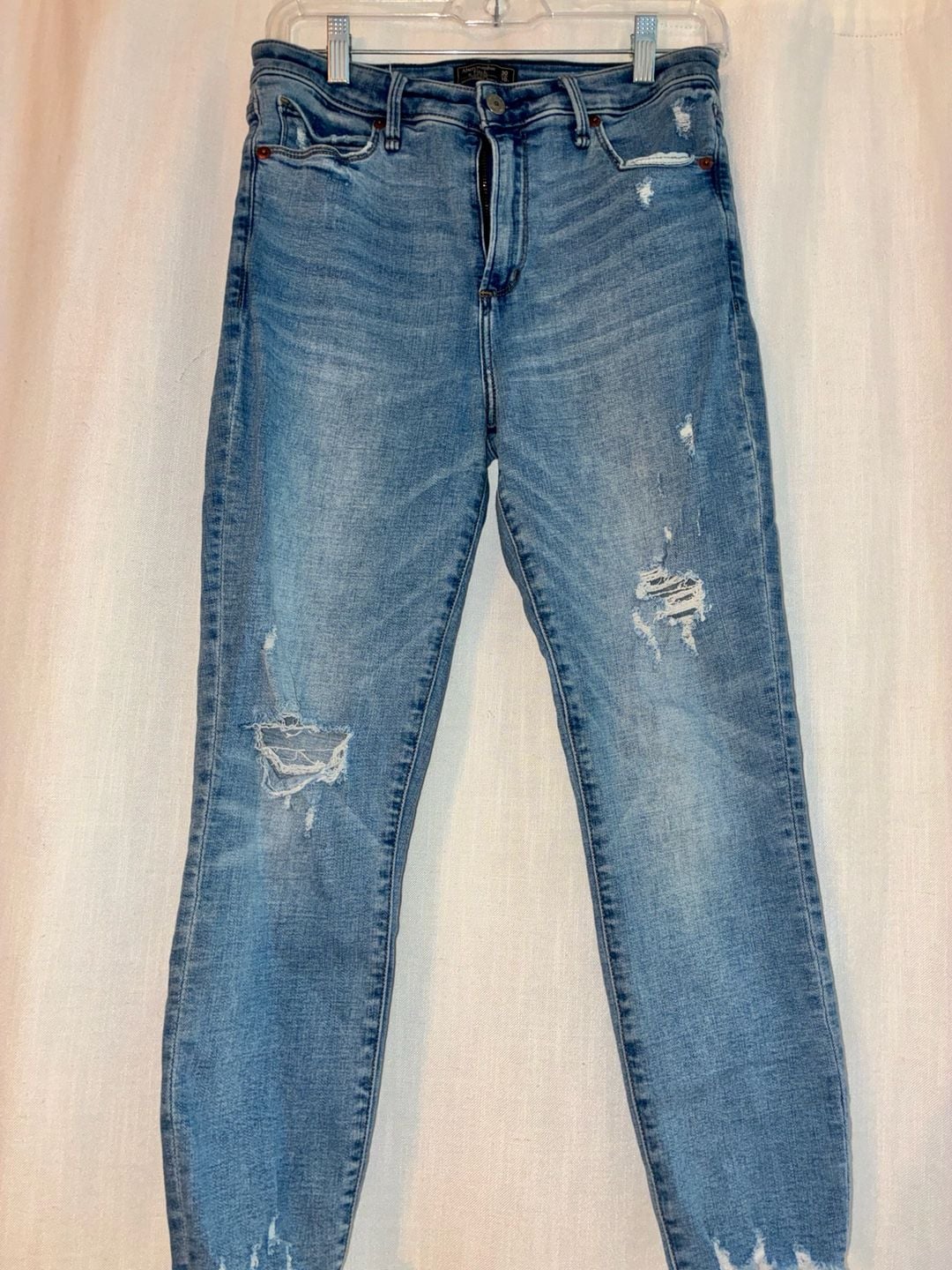 Abercrombie & Fitch High Rise Super Skinny Ankle Jeans Size 30/10S 2