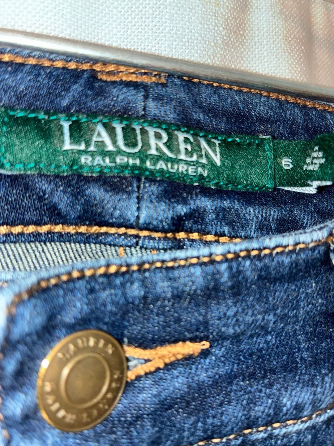 Lauren Ralph Lauren Women's Dark Wash Skinny Jeans Size 6 4