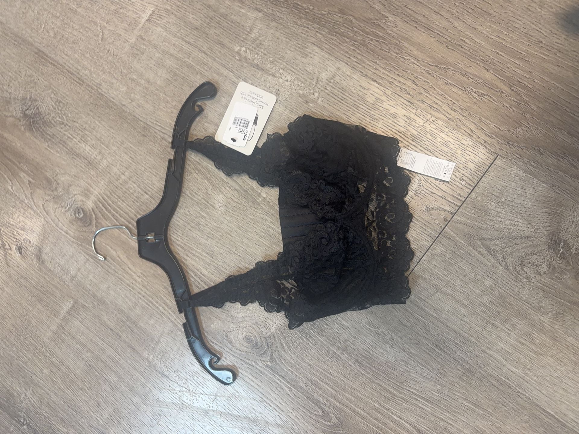 Intimissimi Milan Sheer Lace Bustier Bralette Black Size S 1