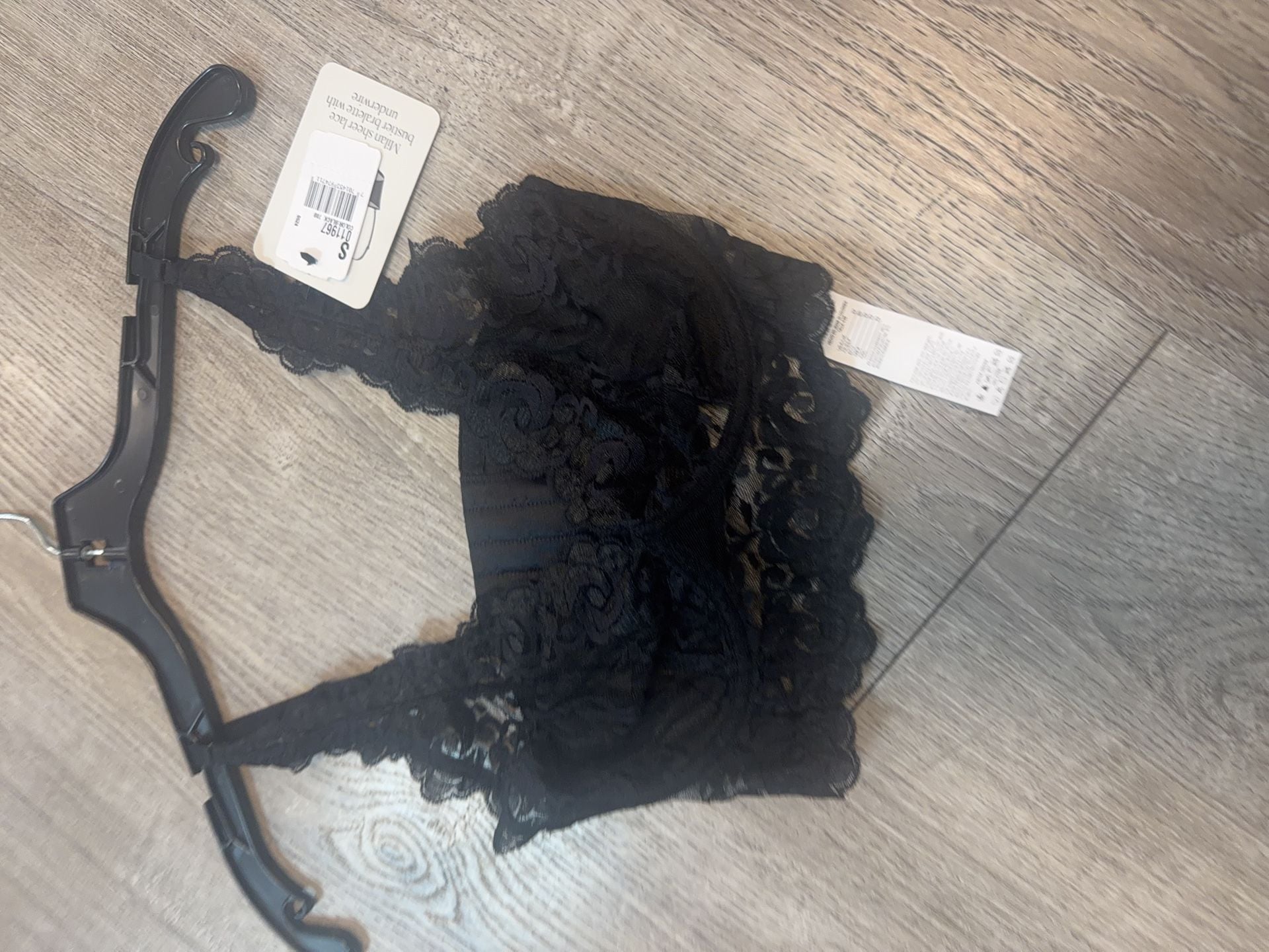 Intimissimi Milan Sheer Lace Bustier Bralette Black Size S 6
