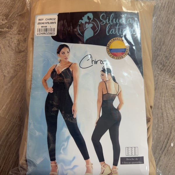 Silueta Latina Chiroz Legging Inteligente Shapewear Beige Size L