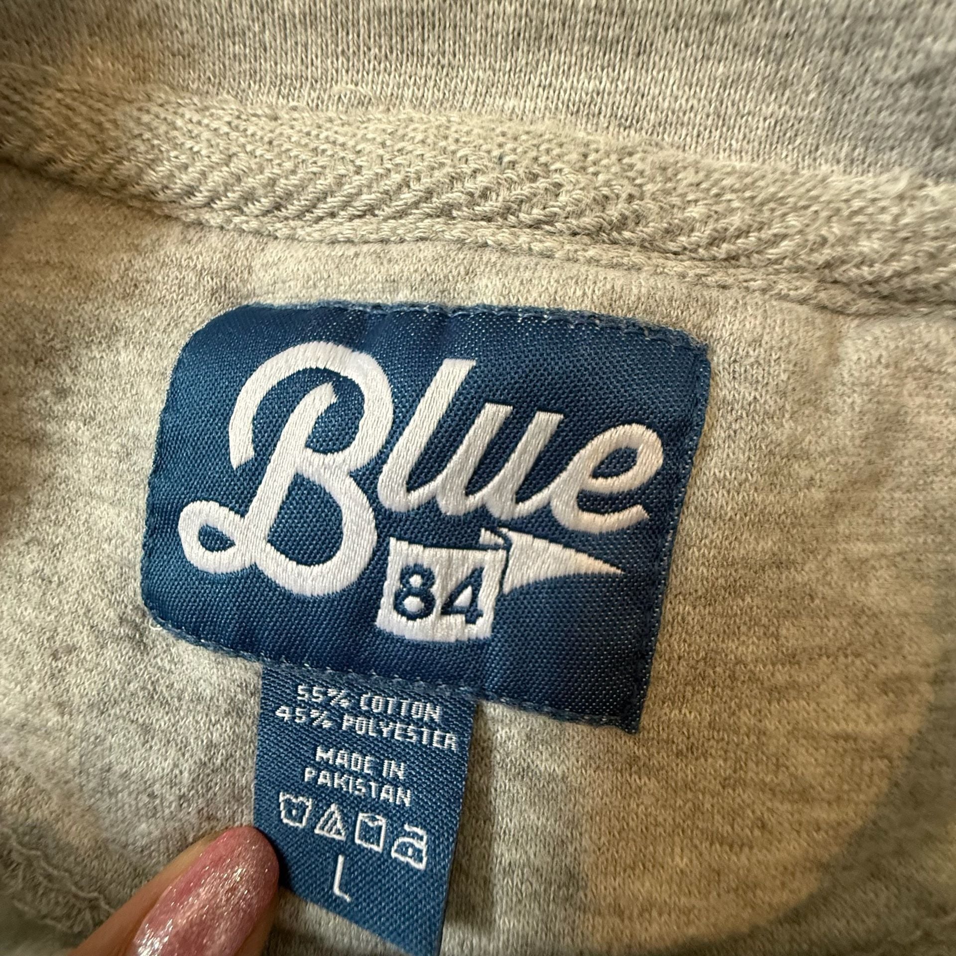 Vtg Y2K Blue 84 Glacier National Park Graphic Crewneck Sweatshirt Size Large 5
