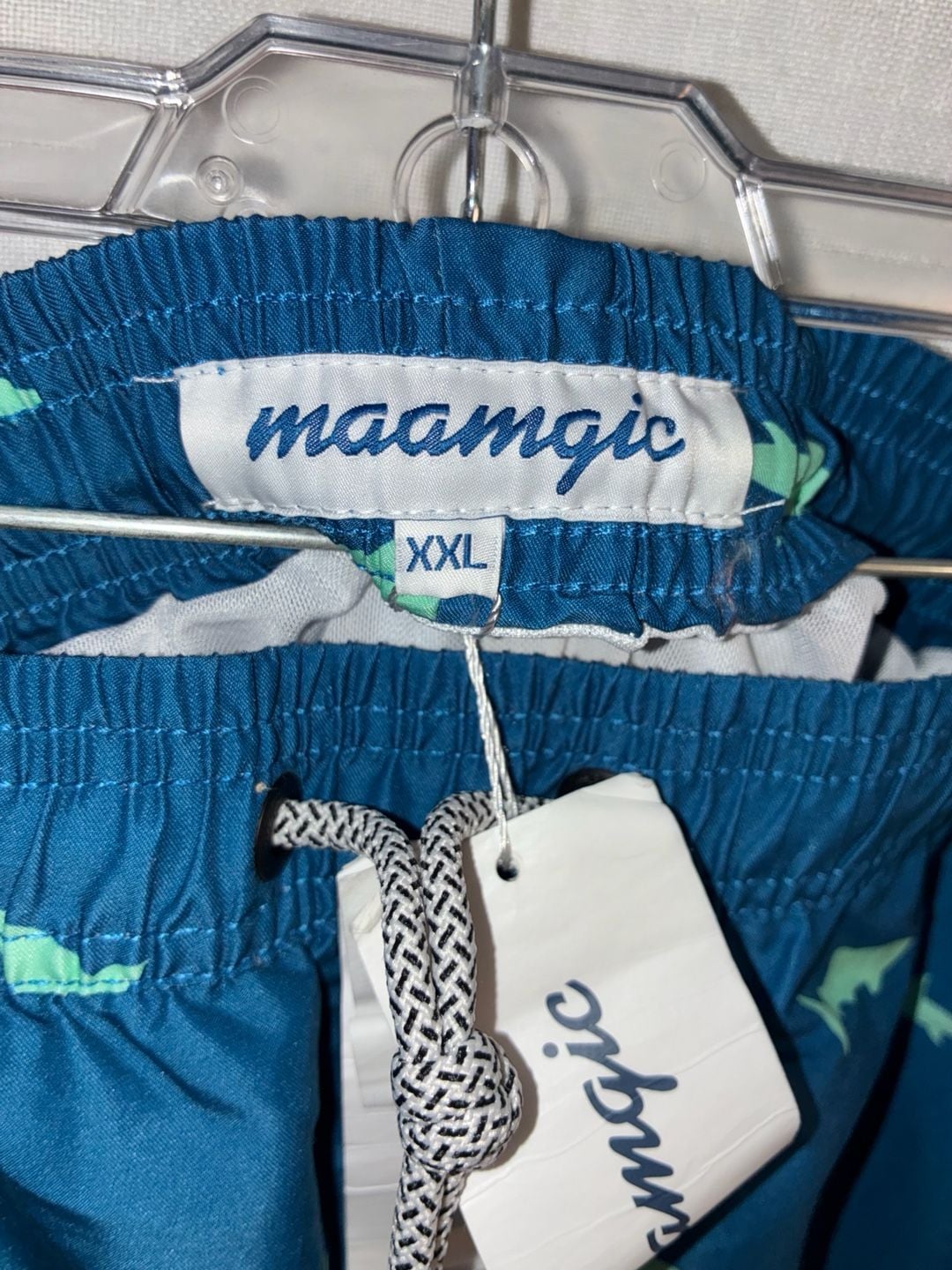 Maamgic Men's Shark Print Swim Trunks Size XXL 5