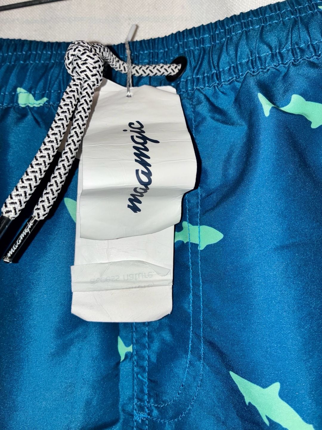 Maamgic Men's Shark Print Swim Trunks Size XXL 6