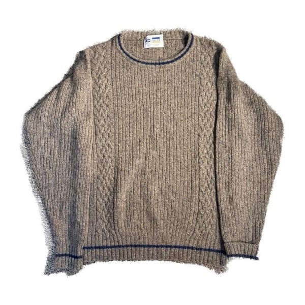 Arrow Dover Vintage Wool Blend Cable Knit Sweater Size L
