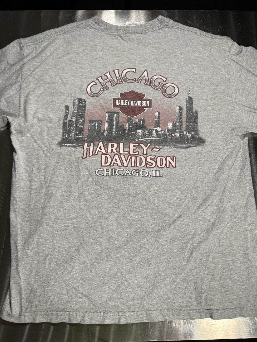 Vintage 2010 Harley-Davidson Chicago Ride Free Graphic T-Shirt Size Large 7