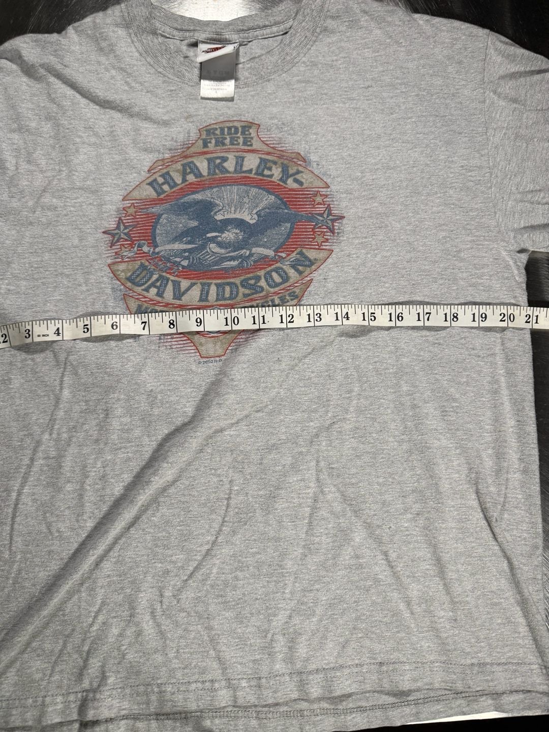 Vintage 2010 Harley-Davidson Chicago Ride Free Graphic T-Shirt Size Large 8