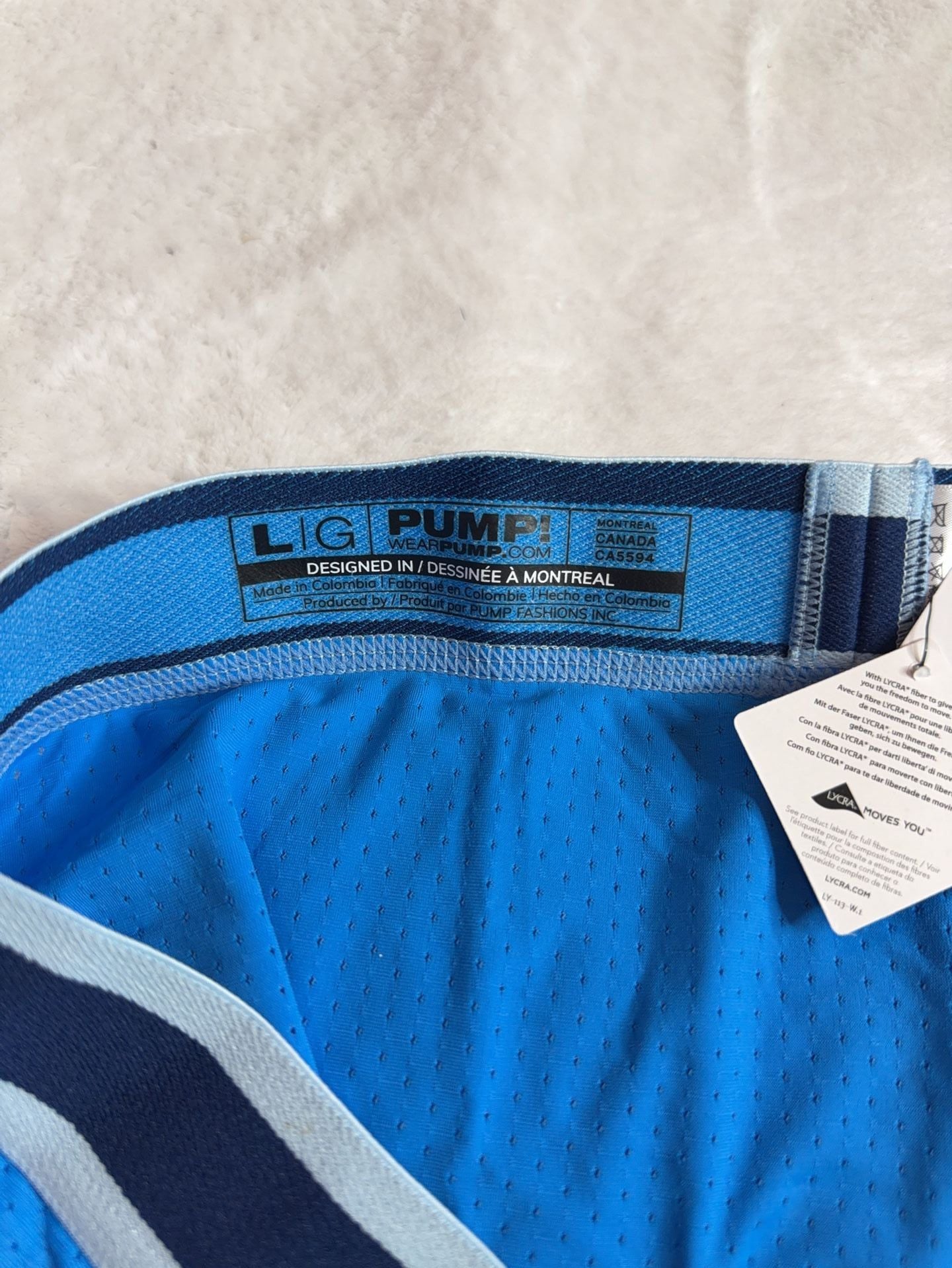PUMP! True Blue Brief Size Large 7