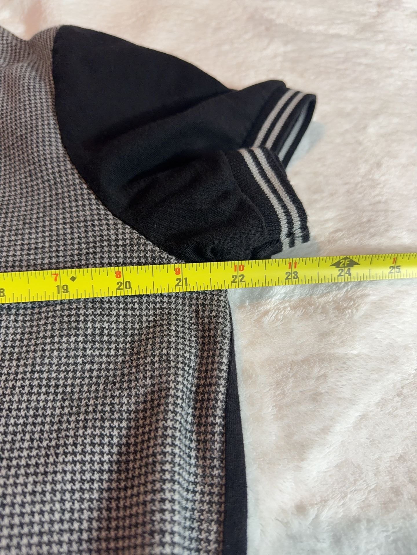 Guess Los Angeles Men's Houndstooth Polo Shirt Black Gray Size XL 7