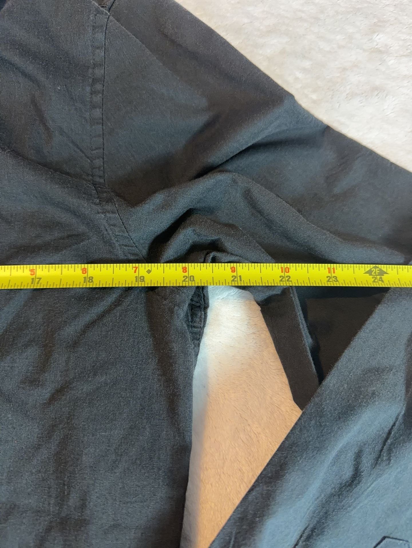 H&M Slim Fit Easy Iron Button Down Shirt Black Size L 5