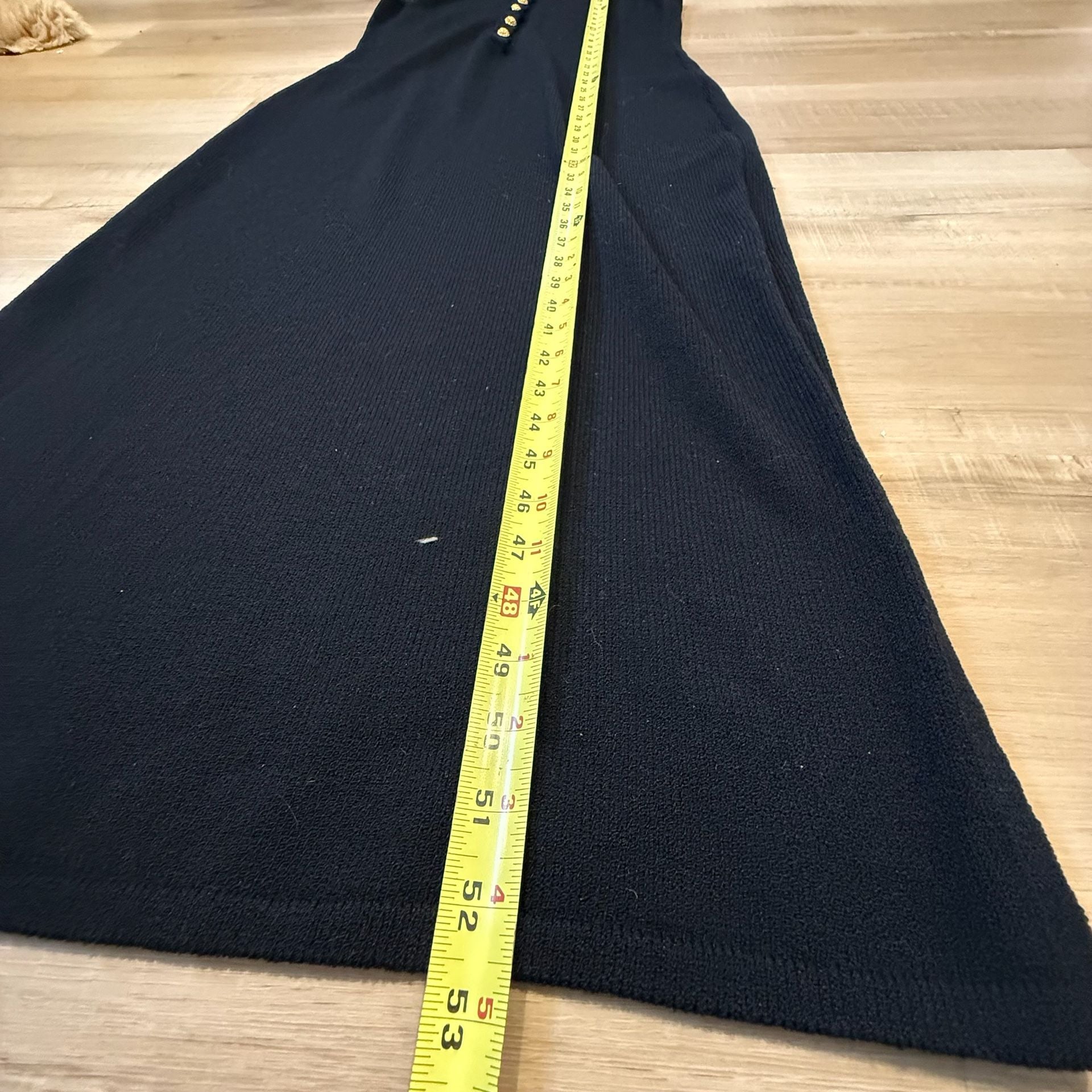 Vtg St. John Evening Black Sleeveless Knit Maxi Dress Size 6 4