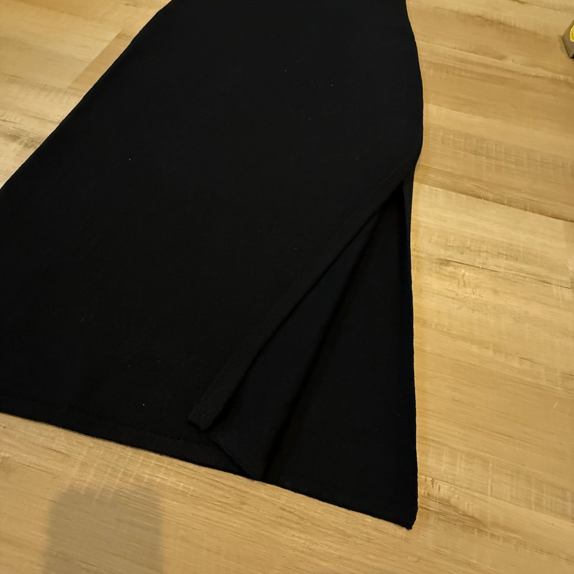 Vtg St. John Evening Black Sleeveless Knit Maxi Dress Size 6 8