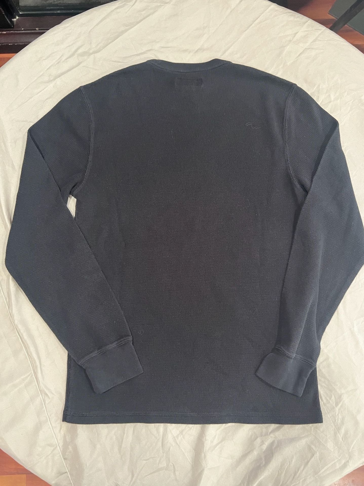 Polo Ralph Lauren Men's Thermal Sleepwear Long Sleeve Shirt Black Size M 4