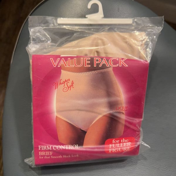 Whisper Soft Style 2781 Firm Control Fuller Figure Brief pack of 2pcs