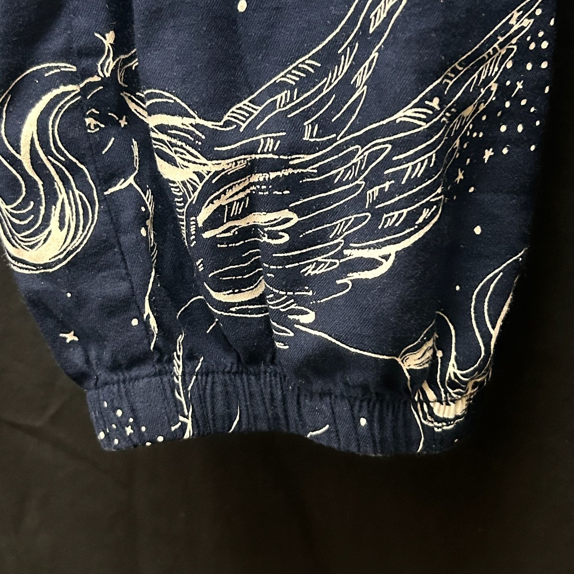Victoria's Secret Pegasus Print Pajama Jogger Pants Navy Blue Size M 4