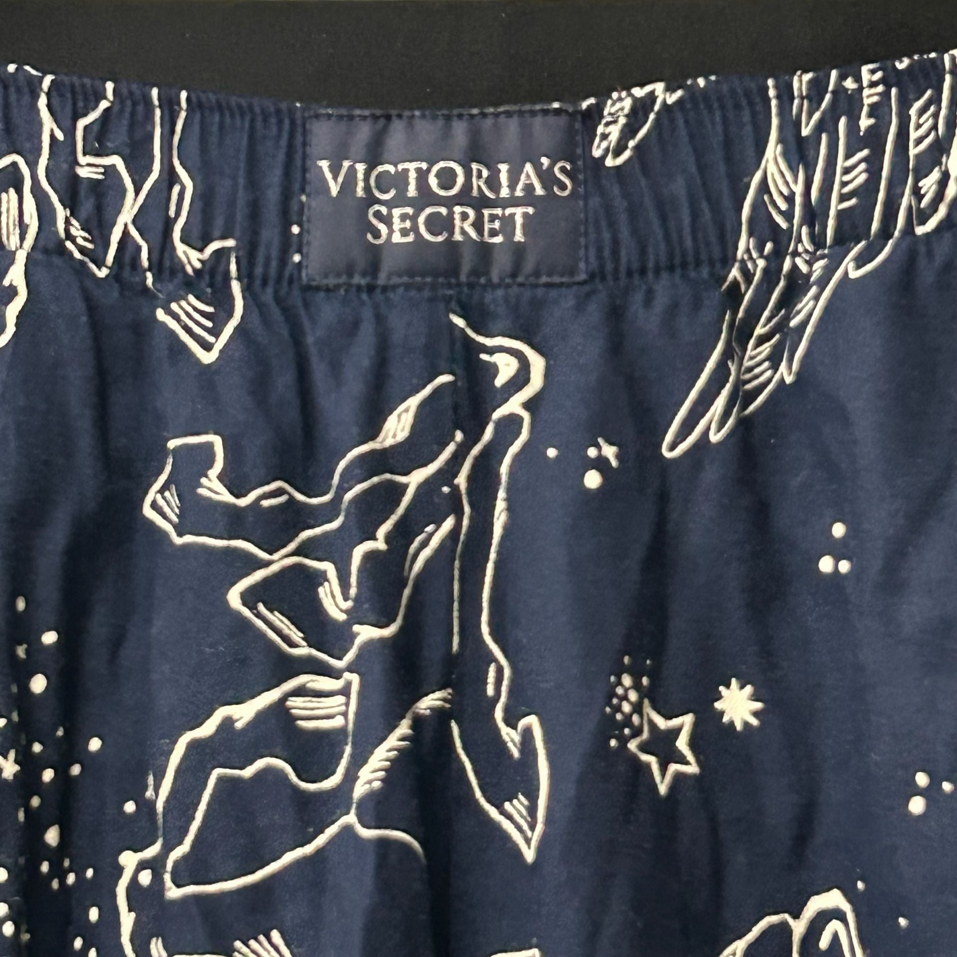 Victoria's Secret Pegasus Print Pajama Jogger Pants Navy Blue Size M 5