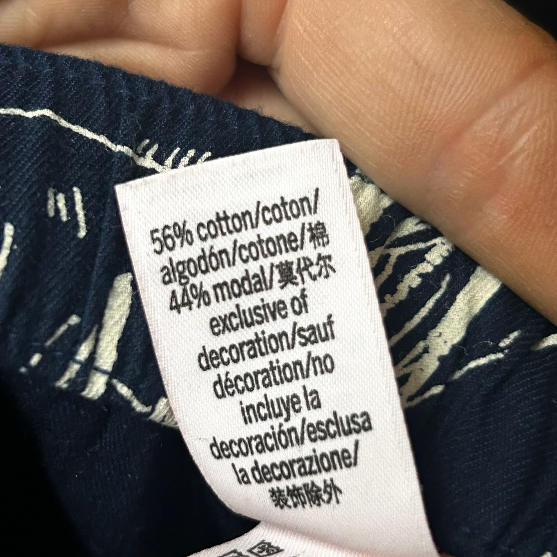 Victoria's Secret Pegasus Print Pajama Jogger Pants Navy Blue Size M 7