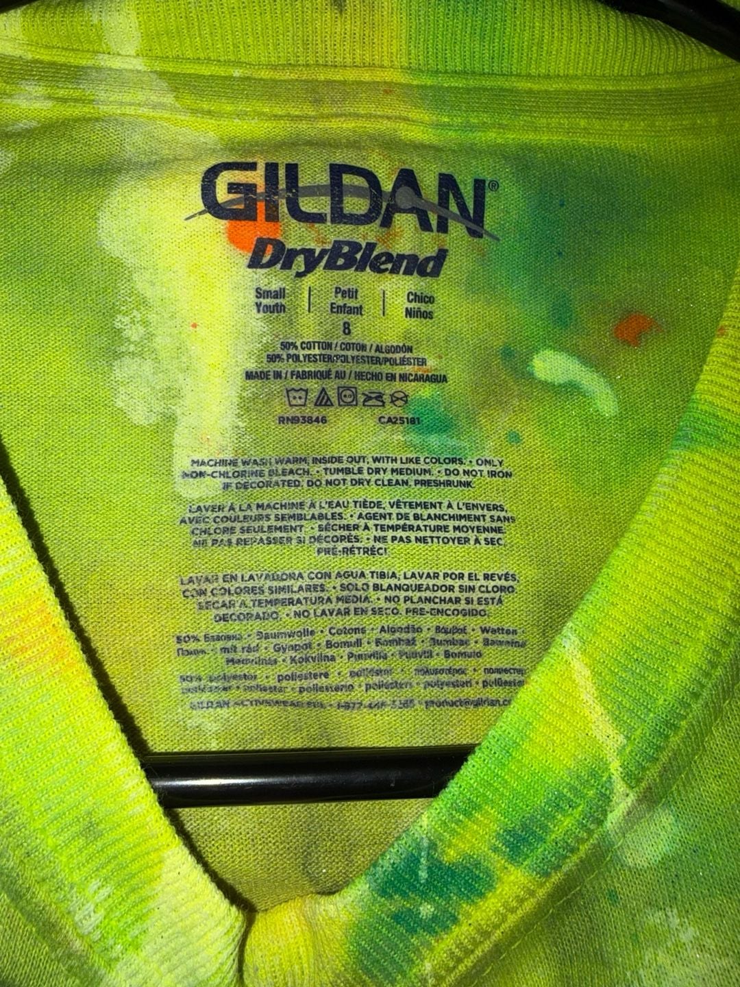 Gildan DryBlend Youth Small 8 Tie Dye T-Shirt 4