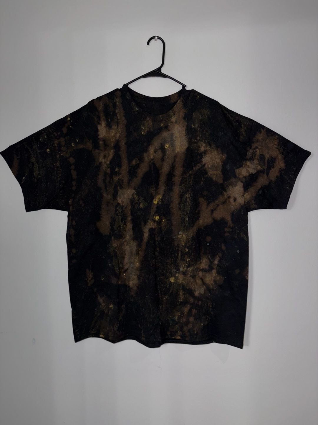 Custom Bleach Wash Black T-Shirt 2
