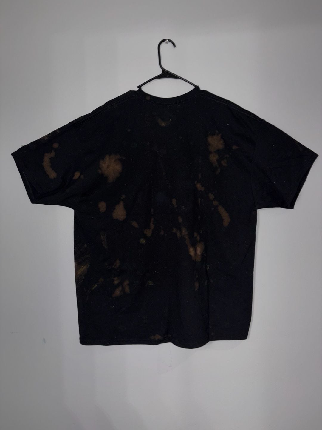 Custom Bleach Wash Black T-Shirt 3