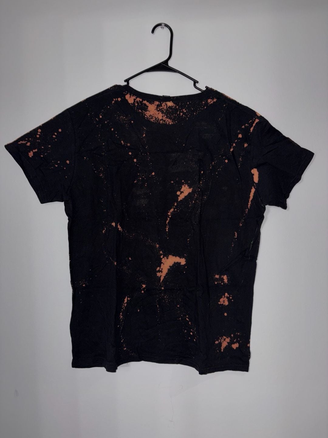 Anvil Lightweight Bleach Dye T-Shirt Black Orange Women's 2XL 3