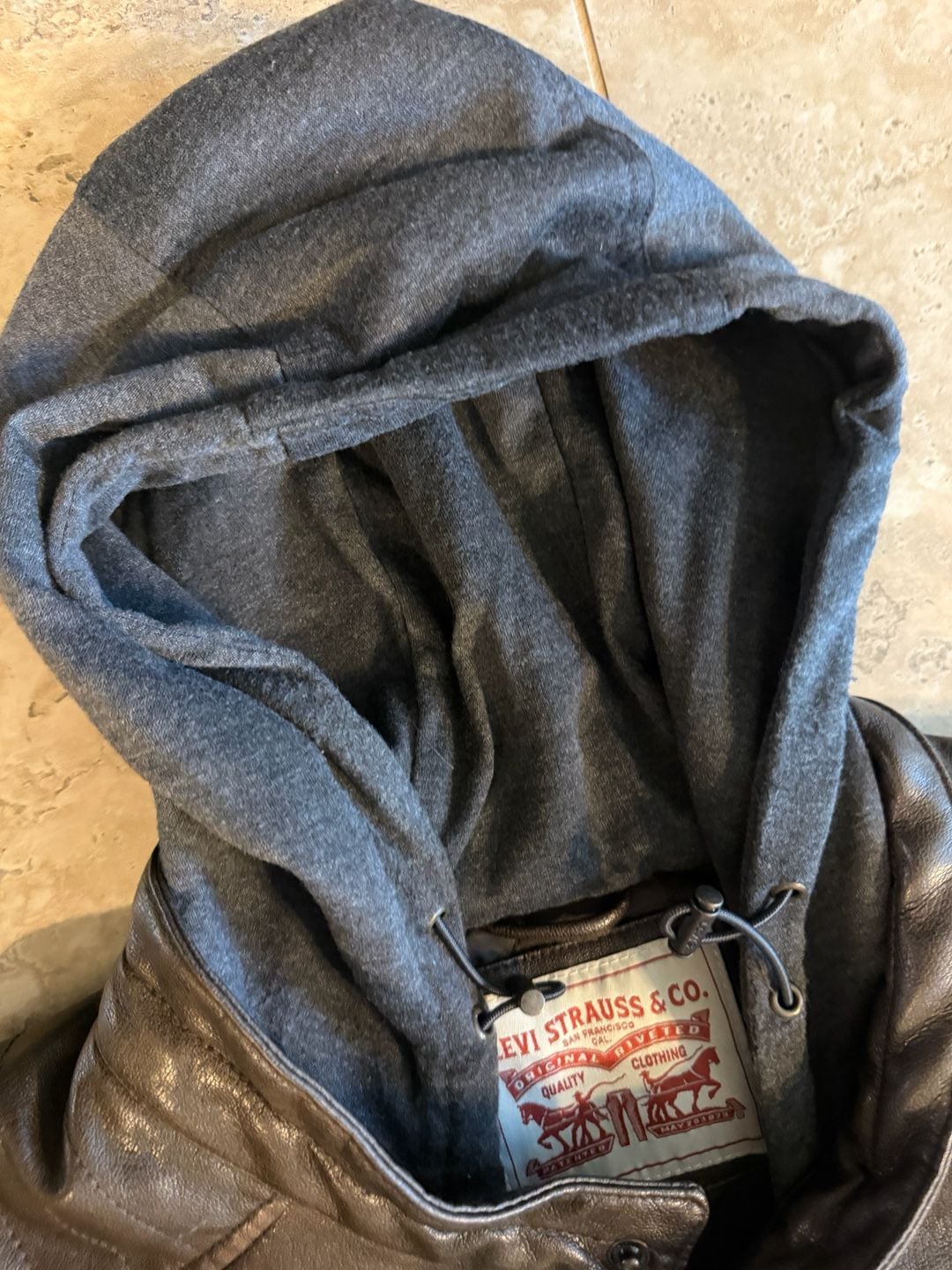 Men's Levi's® Faux-Leather Hooded Racer Jacket 4