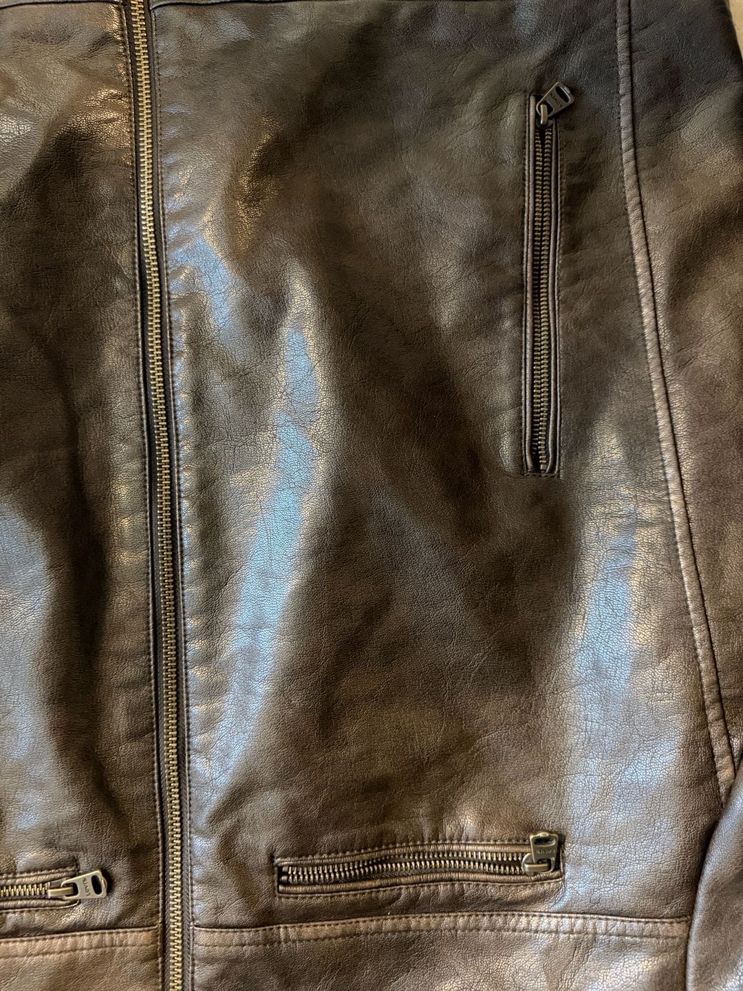 Men's Levi's® Faux-Leather Hooded Racer Jacket 8