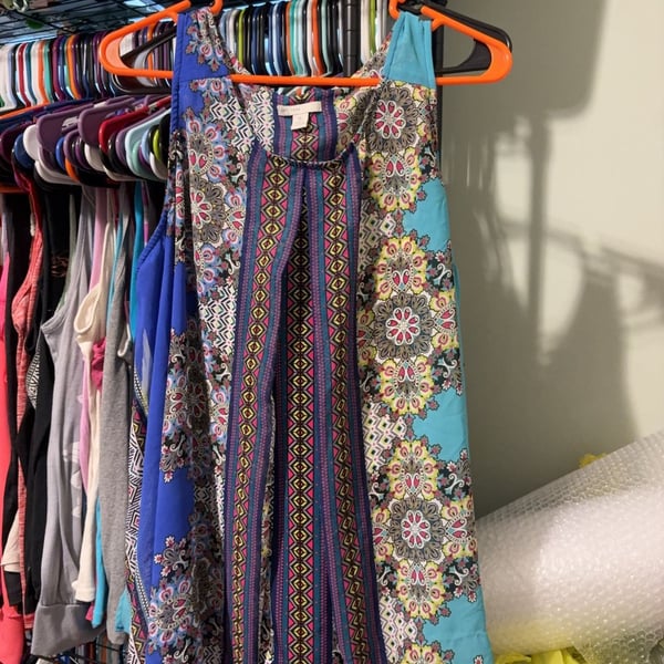 Est. 1846 Women's Sleeveless Printed Blouse Size XL