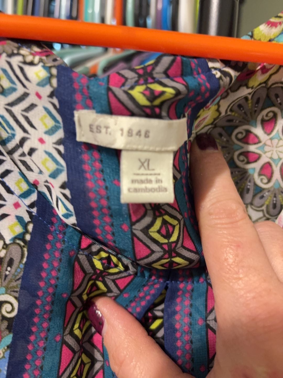 Est. 1846 Women's Sleeveless Printed Blouse Size XL 4