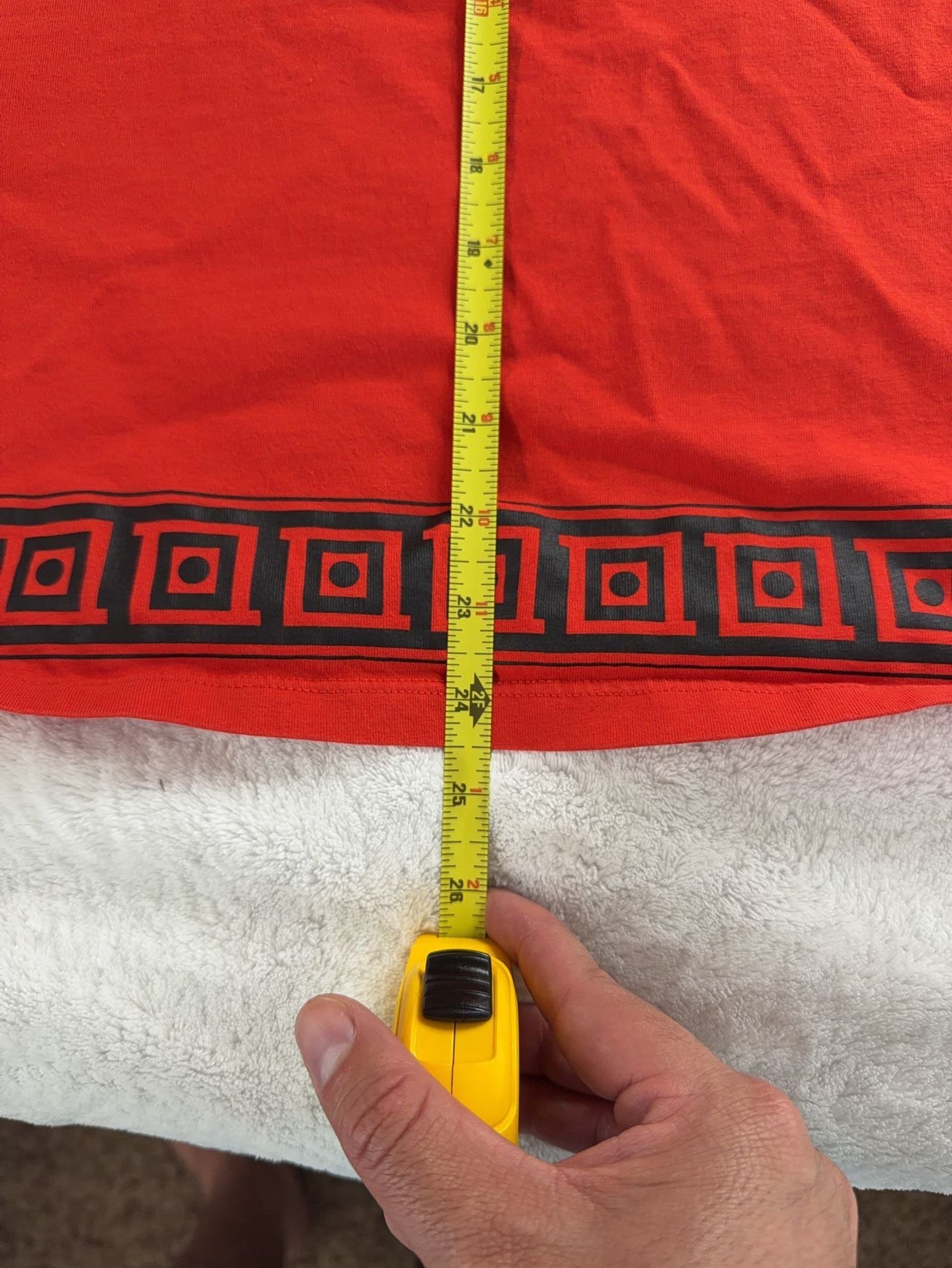 Versace Collection Red Greek Key Trim T-Shirt XXL 11