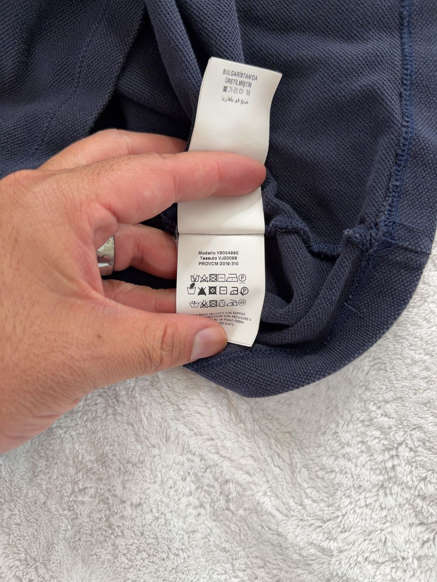 Versace Collection Medusa Logo Polo Shirt Navy 8