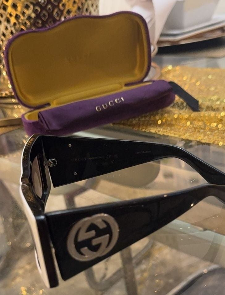 Gucci Rectangular Frame Sunglasses with Interlocking G Logo 3