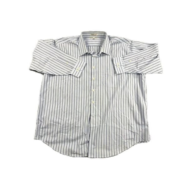Geoffrey Beene Wrinkle Free Striped Dress Shirt Size 20 34/35 Big