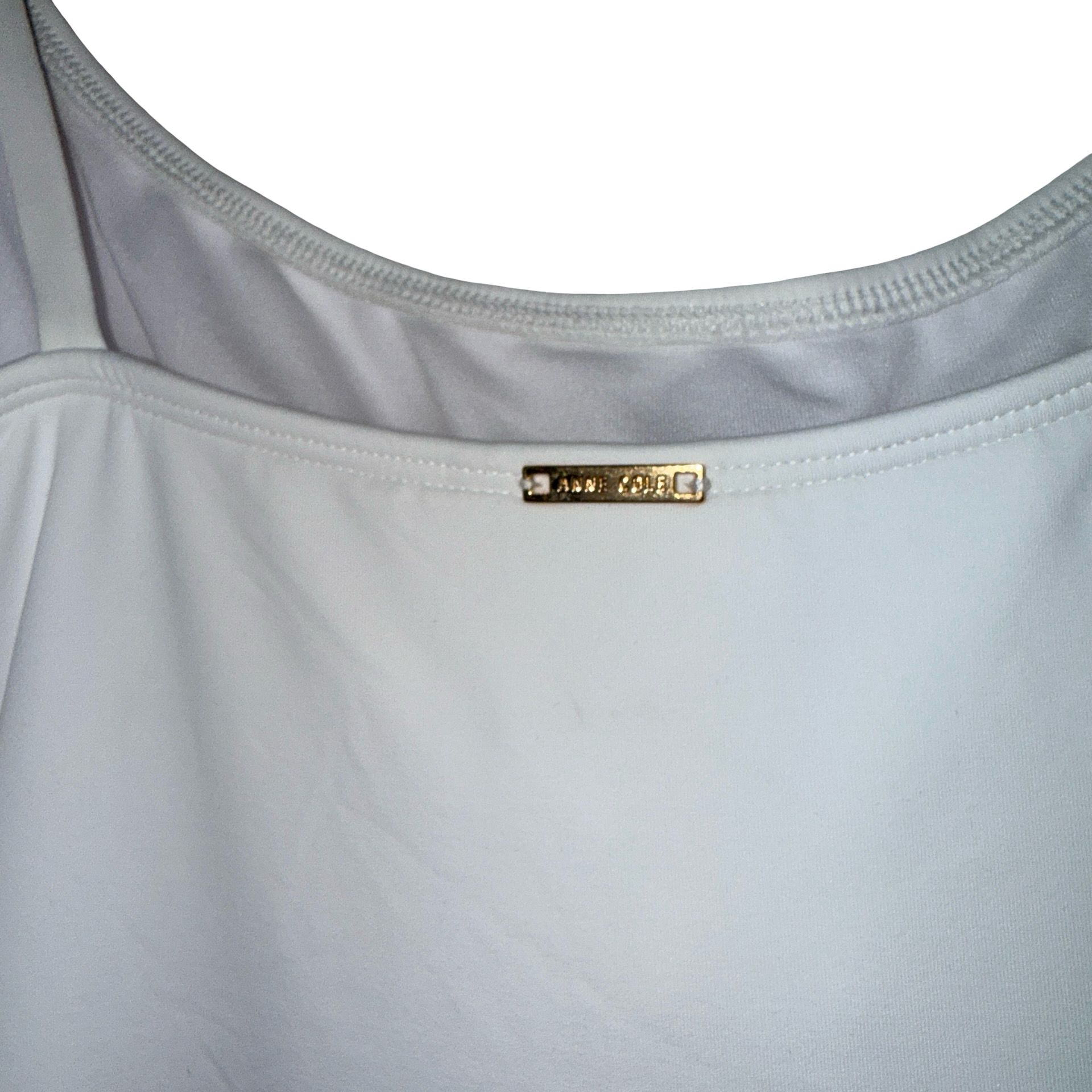 NWT Anne Cole Signature White One-Piece Swimsuit Size 16 3