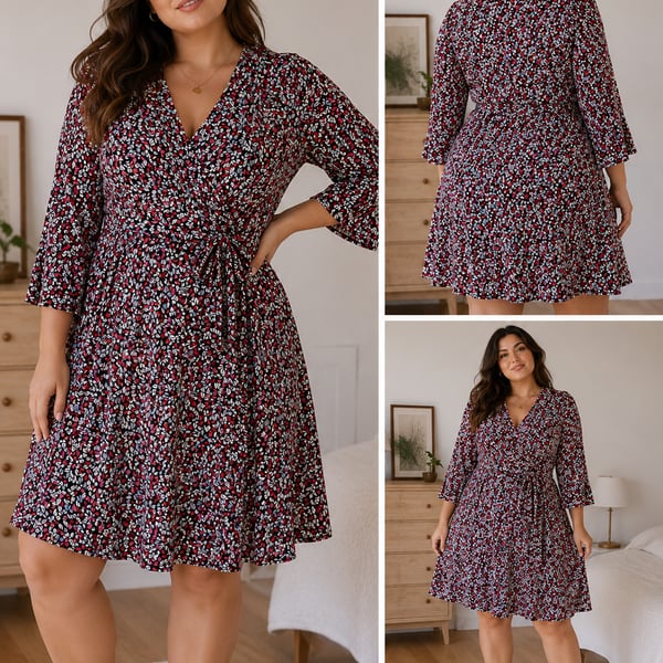 Liz Claiborne Floral Print Wrap Dress
B104JC