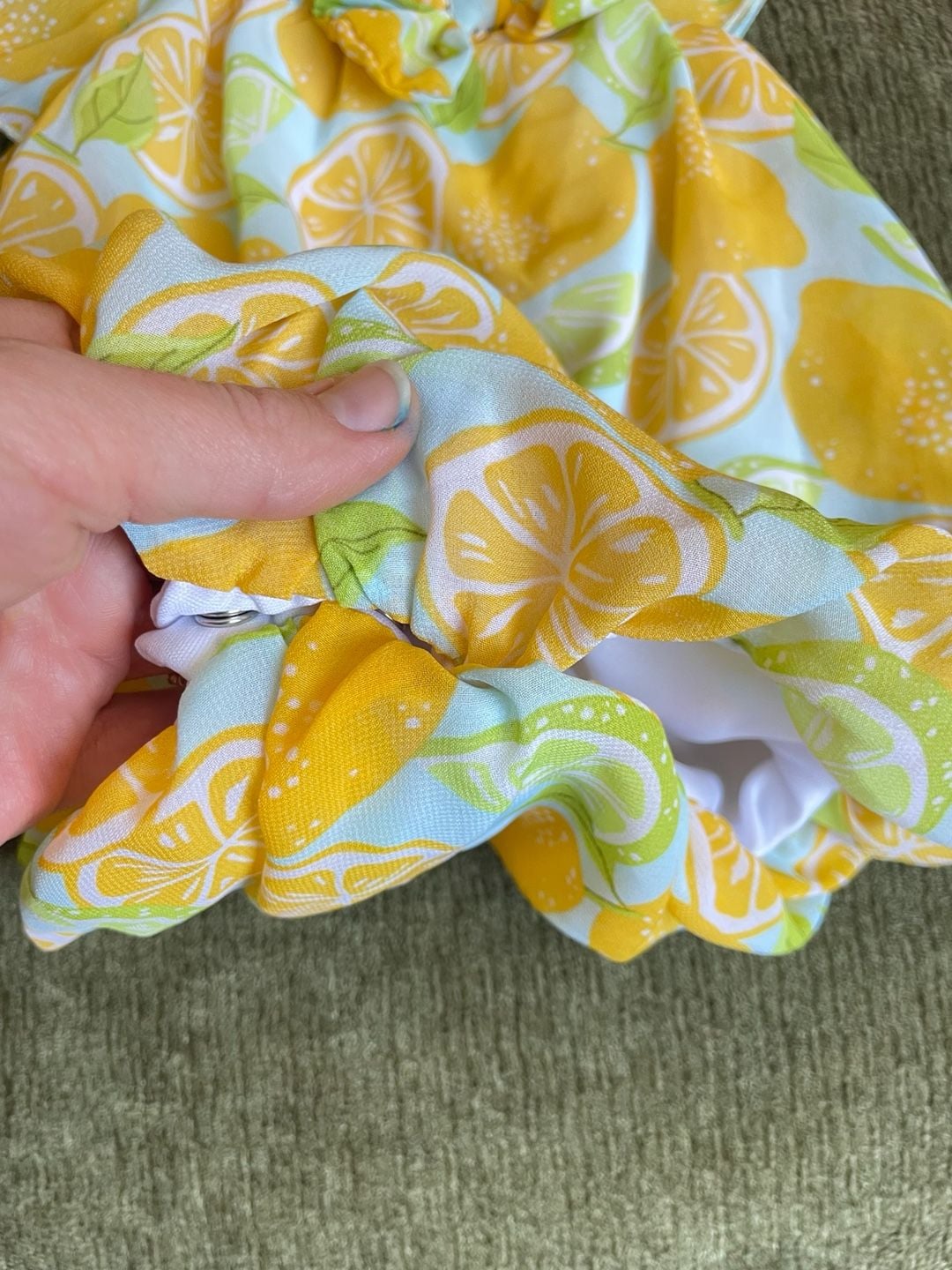 Baby Summer Romper Lemon Print Flutter Sleeve Size 6 Months 4