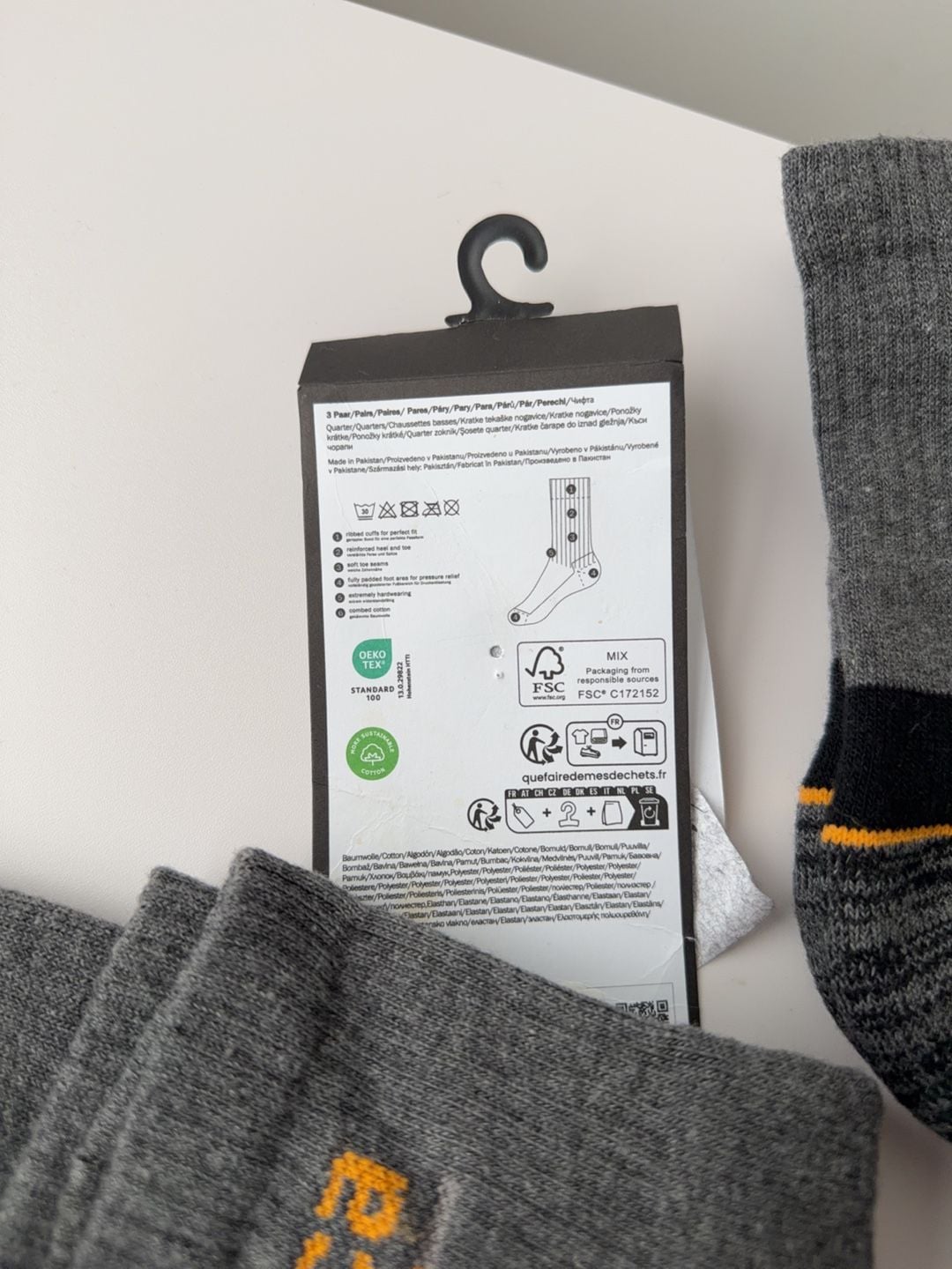 Camano Work Quarter Socks 3-Pack, Size 43/46 2
