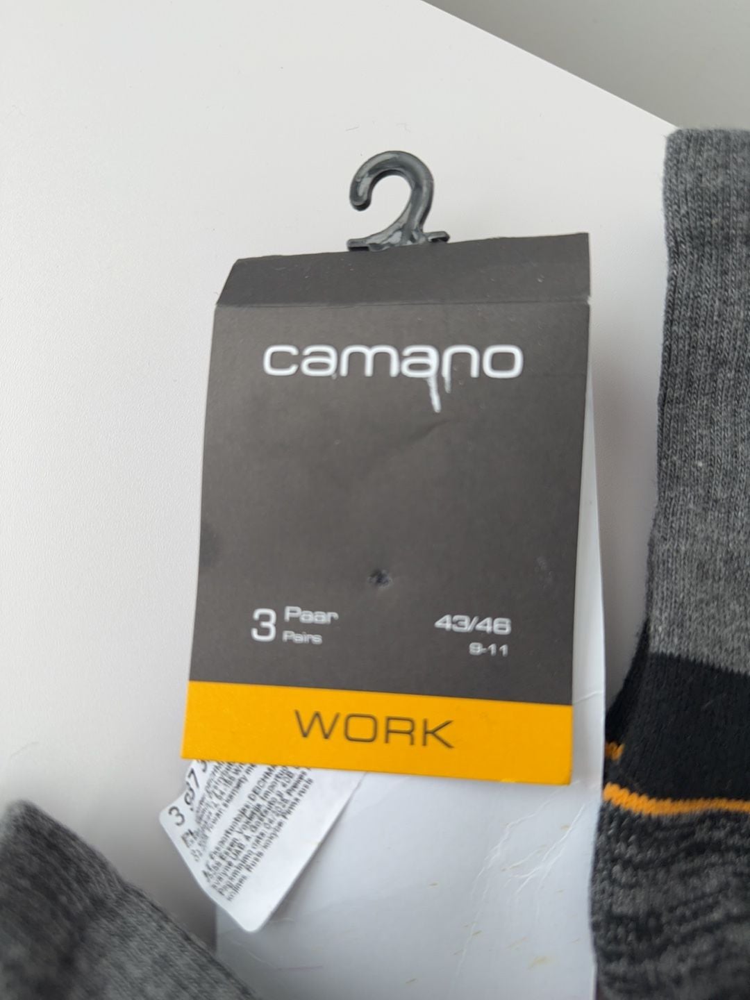 Camano Work Quarter Socks 3-Pack, Size 43/46 3