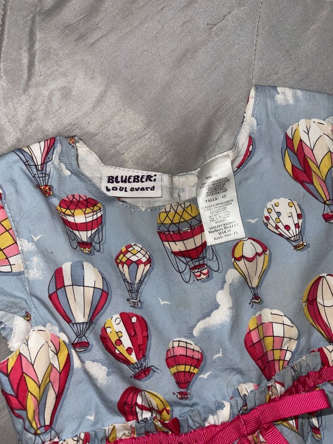 Blueberi Boulevard Hot Air Balloon Print Dress Size 4T 3