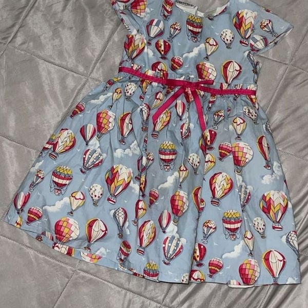 Blueberi Boulevard Hot Air Balloon Print Dress Size 4T