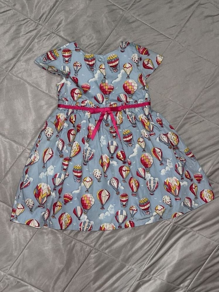 Blueberi Boulevard Hot Air Balloon Print Dress Size 4T 5